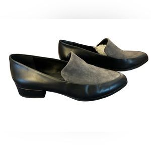 Lord‎ & Taylor 424 Fifth Women’s Black/Gray Verona Leather Loafers Size 6.5